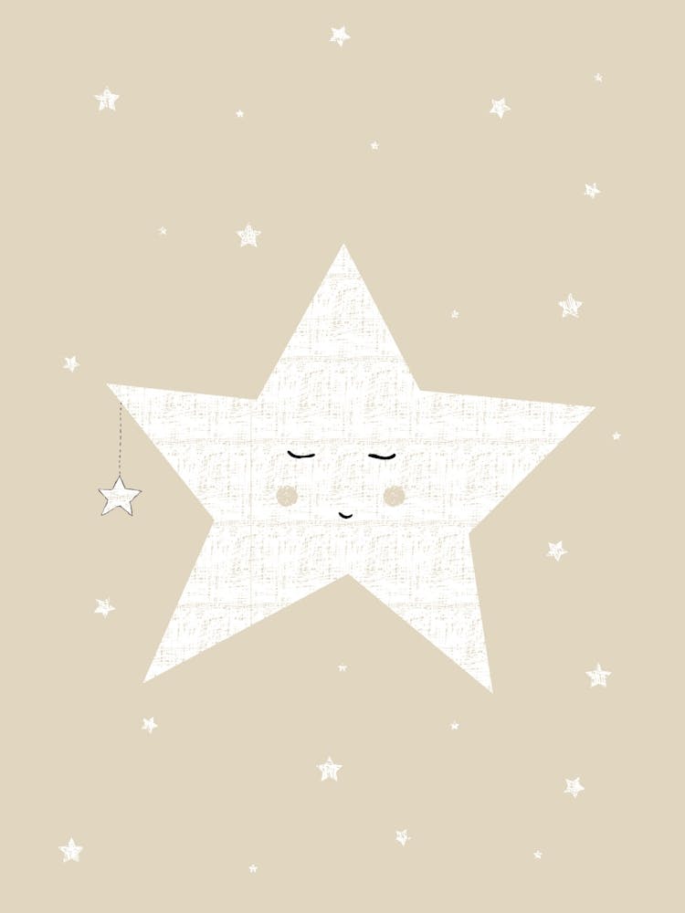 Neutral Nursery Print Star
