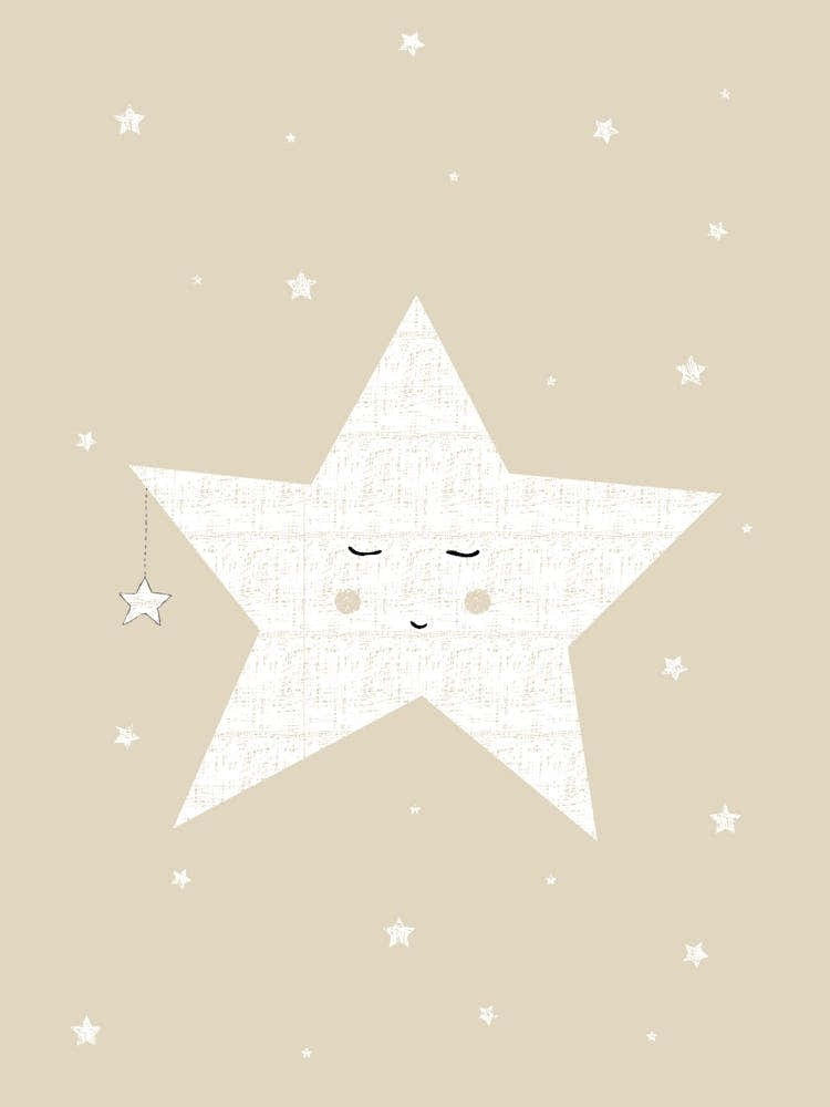 Neutral Nursery Print Star