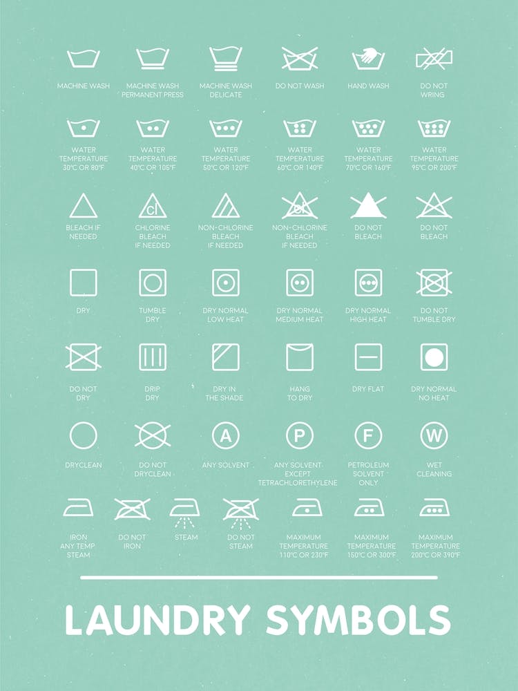 Artistic Laundry Symbols Guide For Home Use