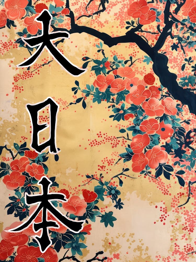 Hokusai Great Japan Poster Japanese Floral  16