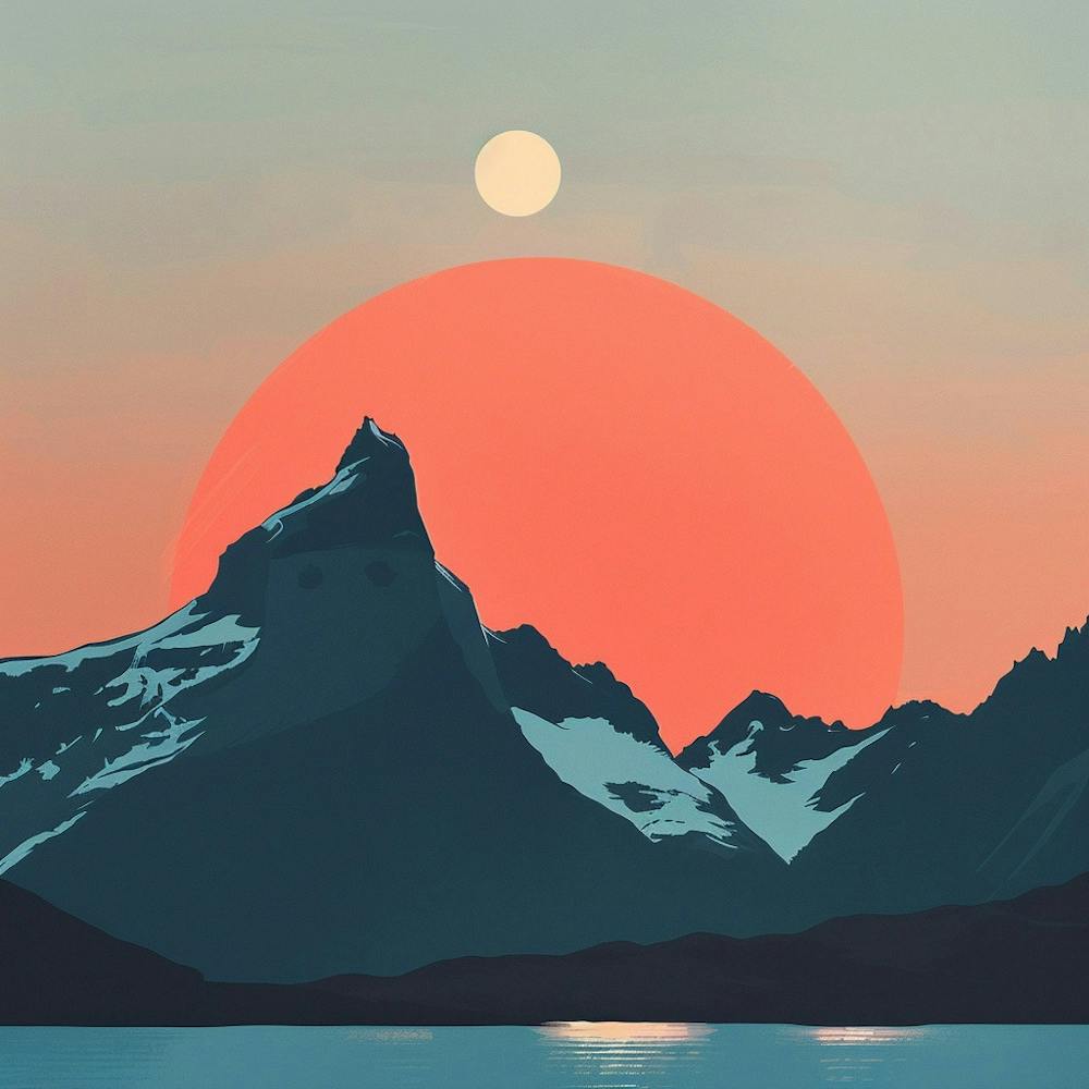 Sonnenuntergang in den Bergen 8