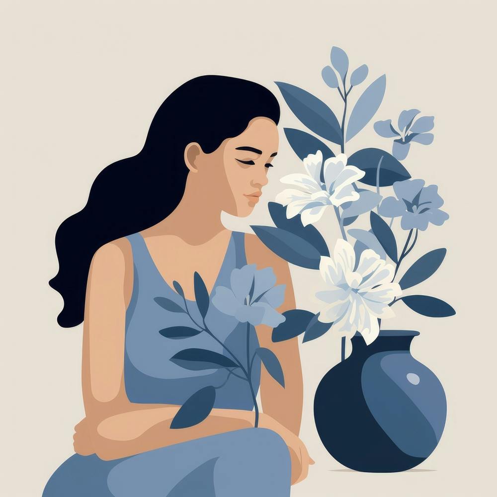Girl With Flowers