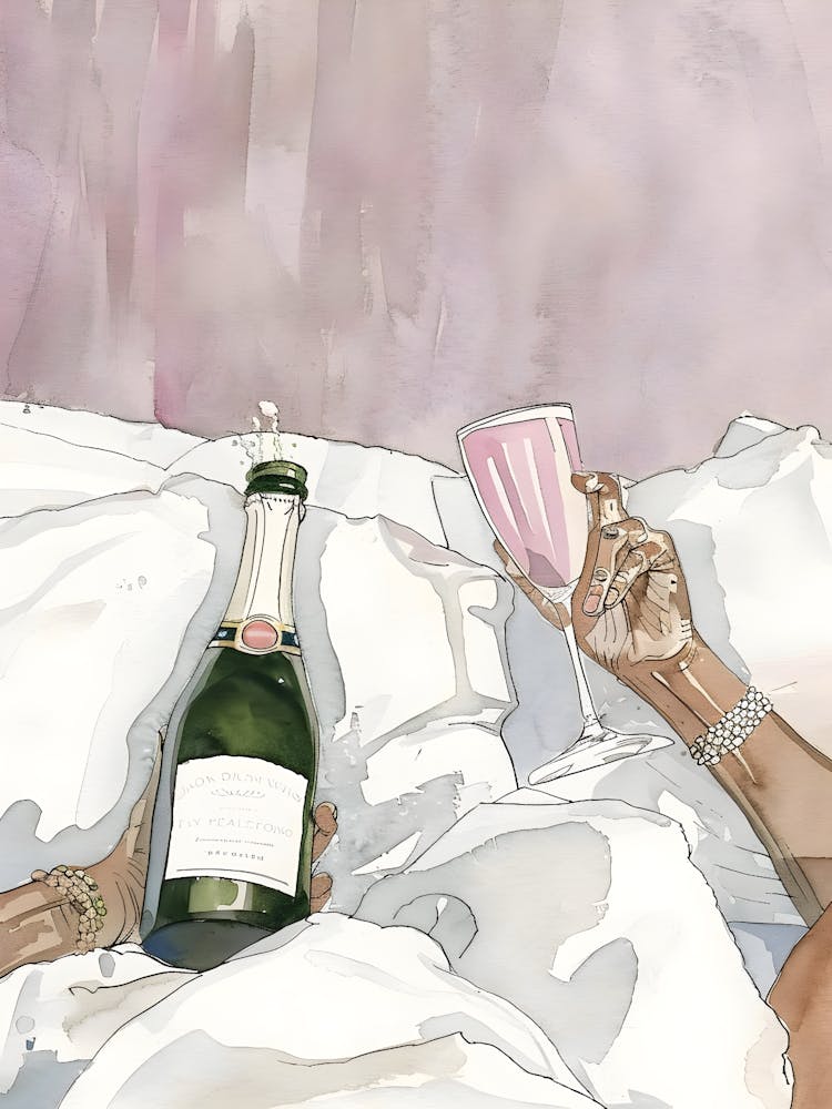 Champagne In Bed 1