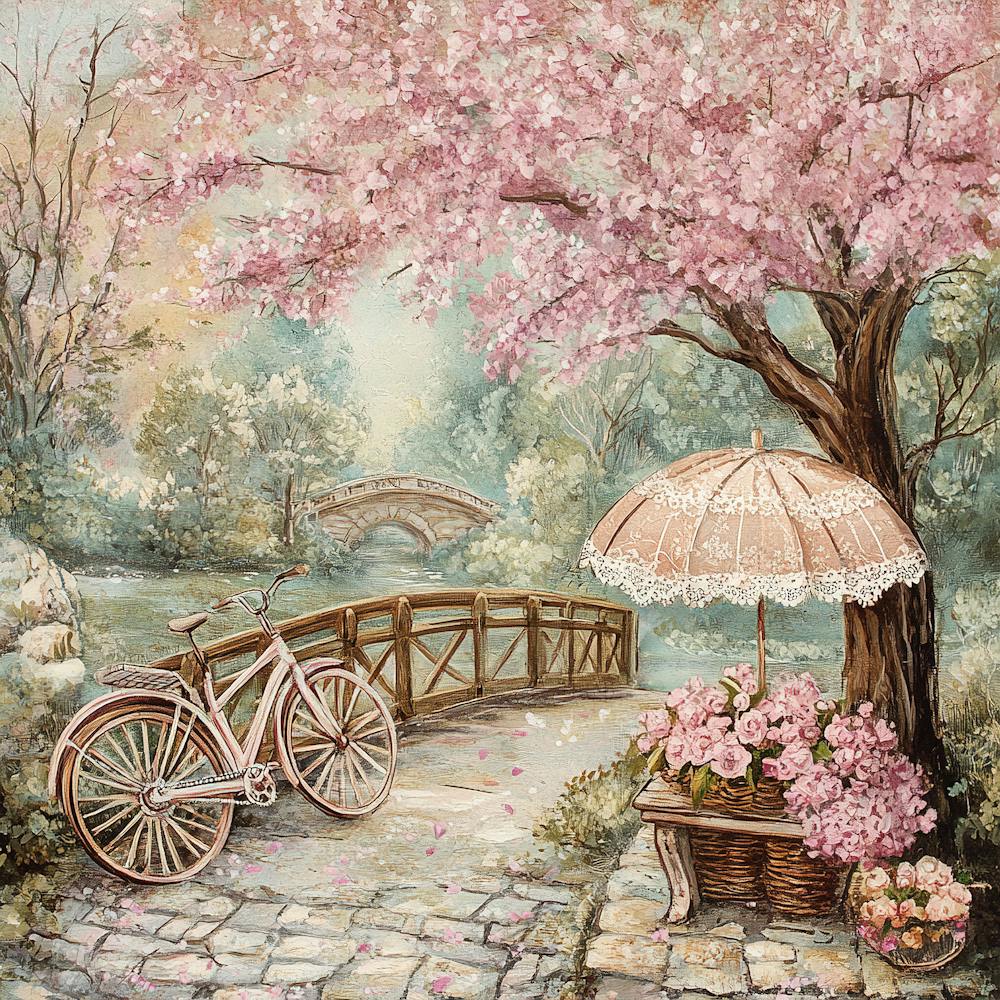 Vintage Cherry Blossom Dreamscape 2