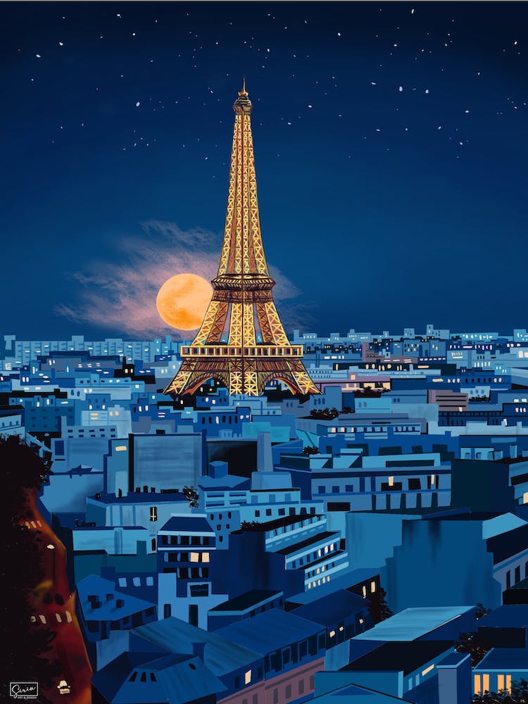 Eiffel Tower Paris At Night