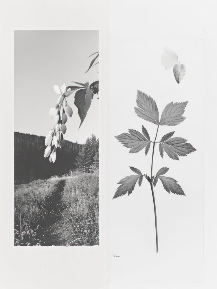Bleeding Heart Flower Photo Collage 1