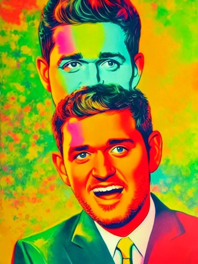 Michael Bublé Colourful Pop Art