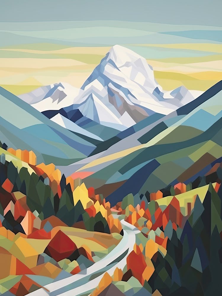 The Alps   Geometric Vector Illustration 2