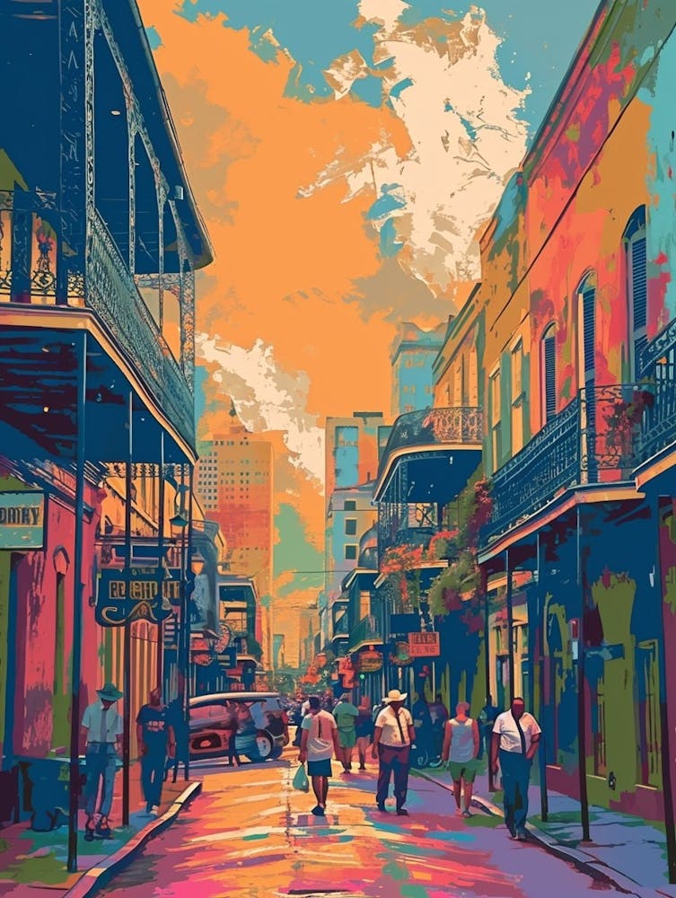 Frenchmen Street Retro Pop Art 1