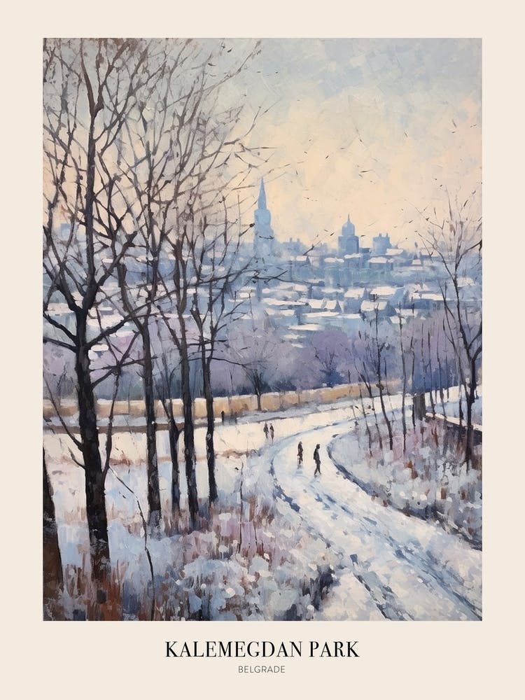 Winter City Park Poster Kalemegdan Park Belgrade Serbia 4