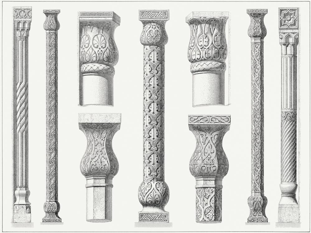 Vintage Arabesque Interior Lithograph Plate No,110, Emile Prisses D’Avennes, La Decoration Arabe