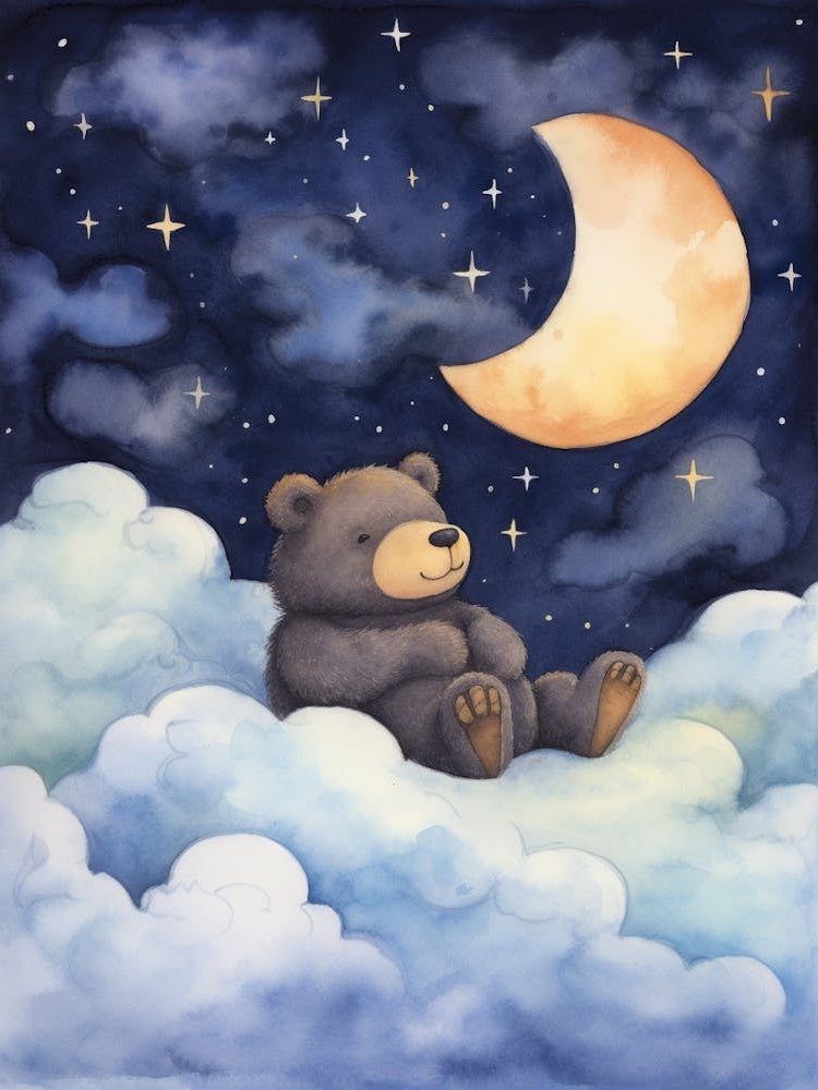 Baby Black Bear 2 Sleeping In The Clouds