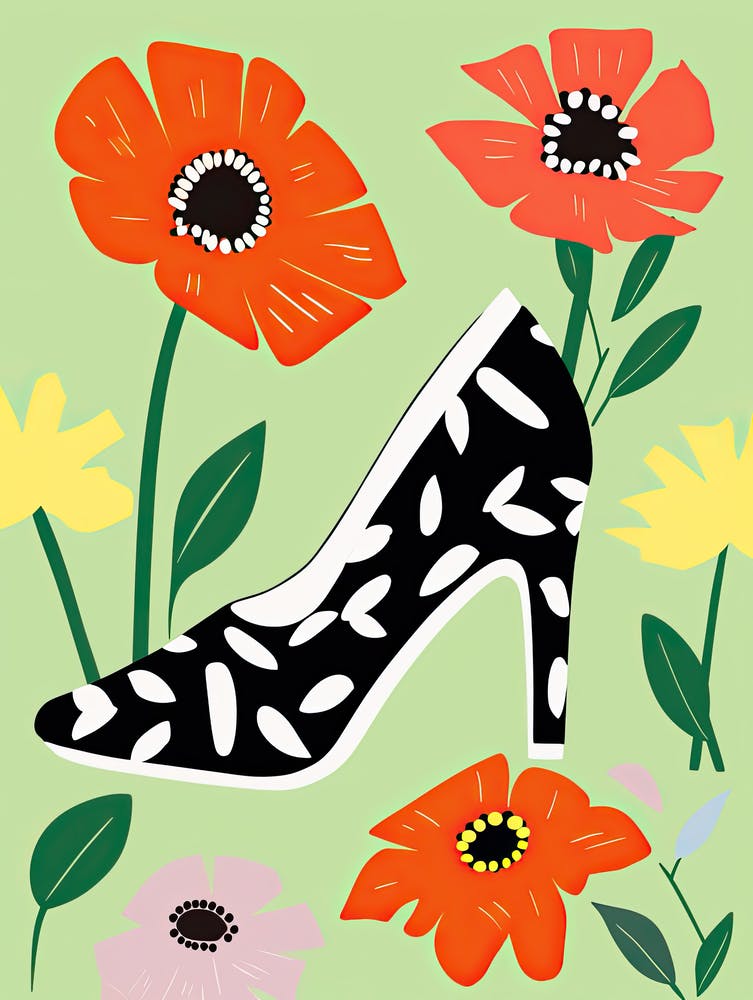 Petal Pathways: Blooms on High Heels