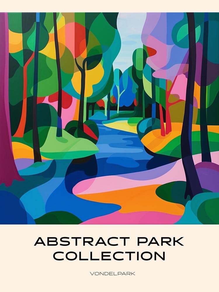 Abstract Park Collection Poster Vondelpark Amsterdam 4