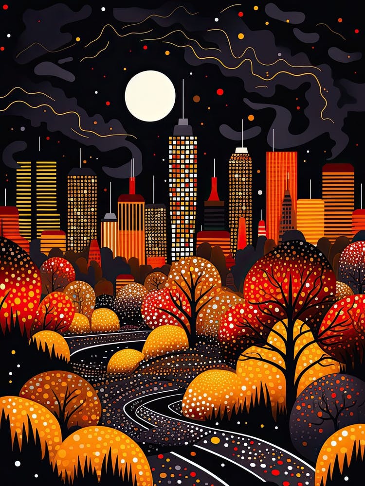 Montreal, Illustration In The Style Of Pop Art 1