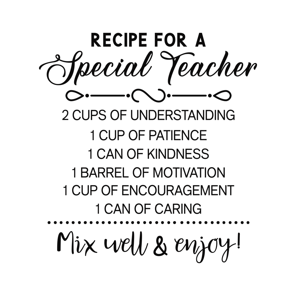 Recipe For A Special Teacher