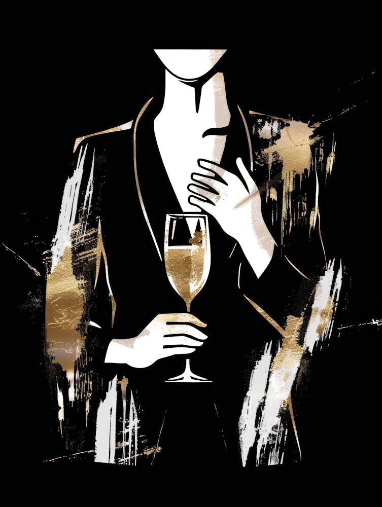 Woman With A Glass Of Wine