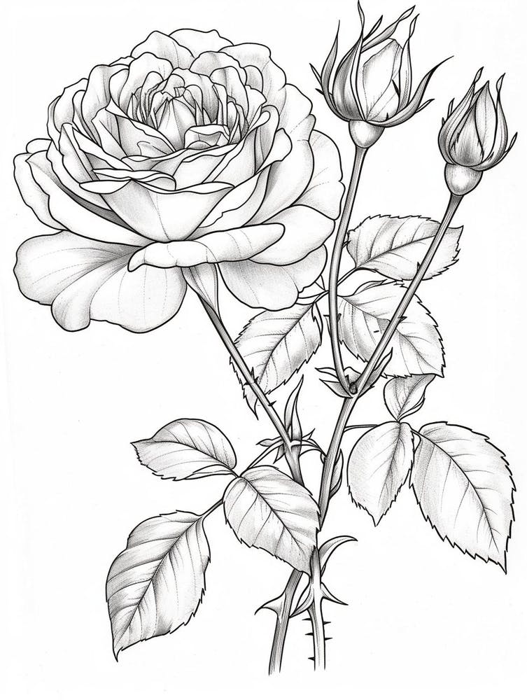Roses Sketch 39