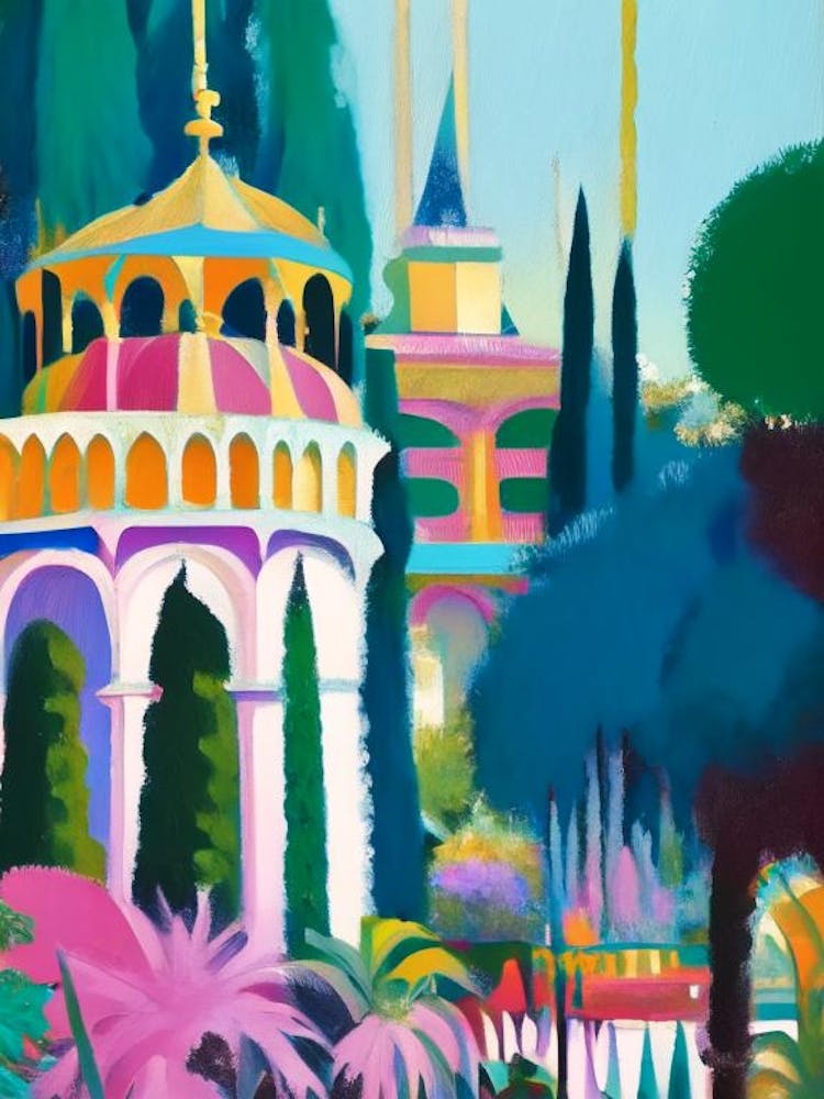 Tivoli Gardens, Italy Abstract Still Life