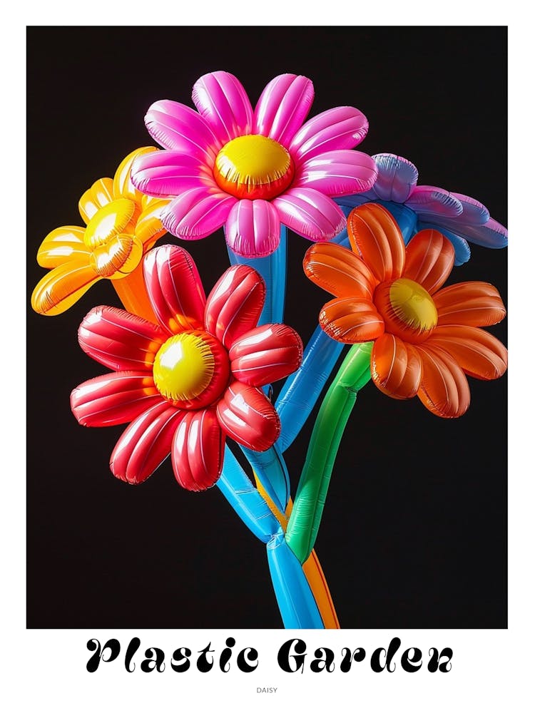 Bright Inflatable Flowers Poster Daisy 1