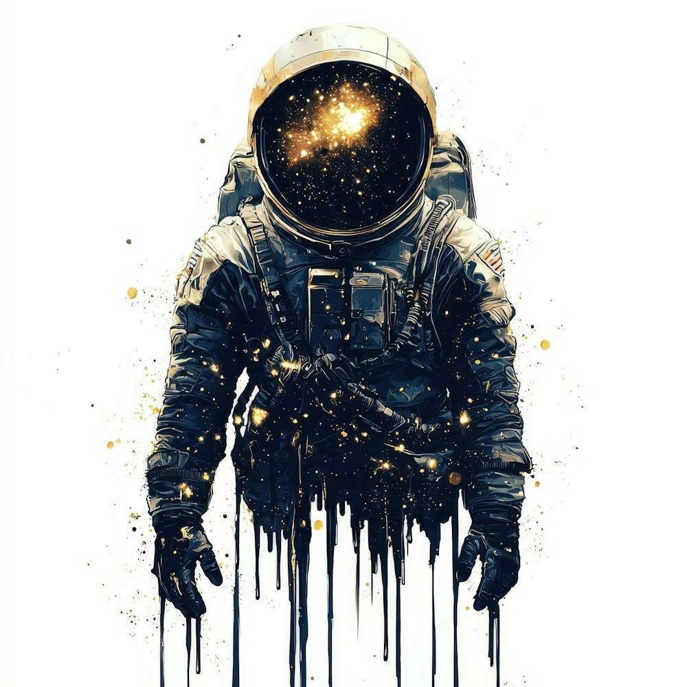 Astronaut Painting.Generated AI. Wall