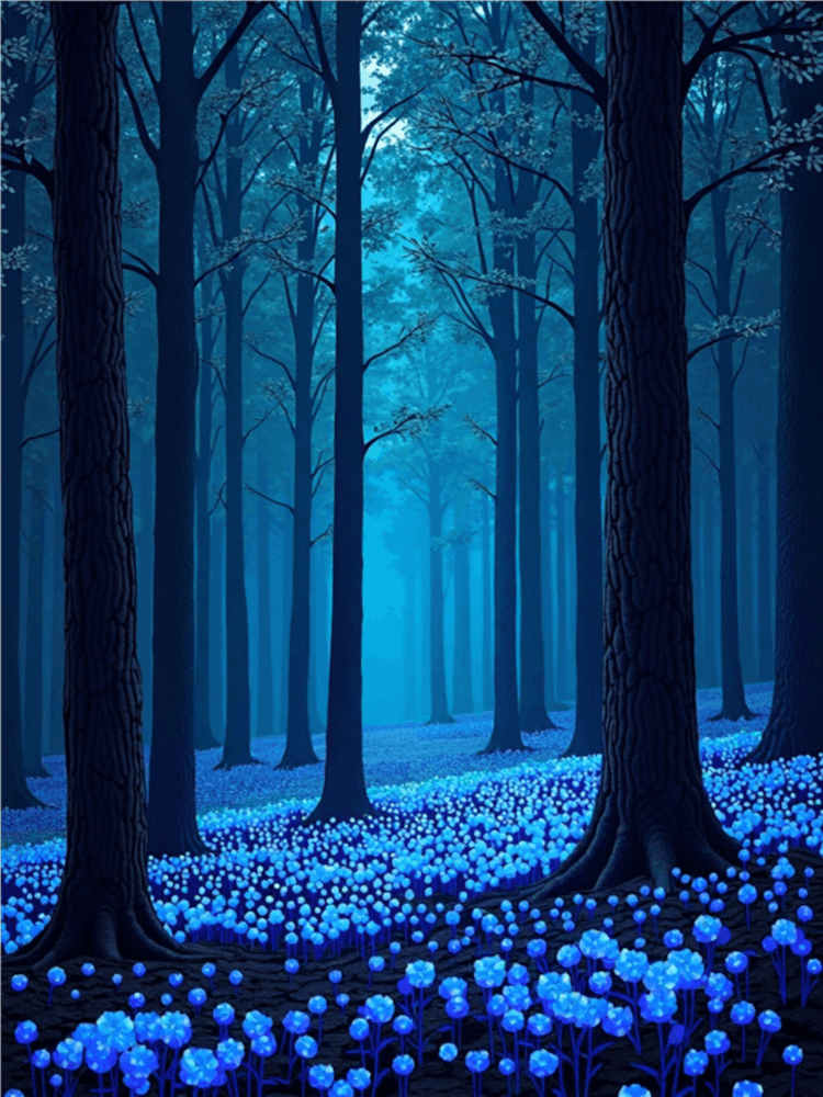 Neon Bluebell Wood