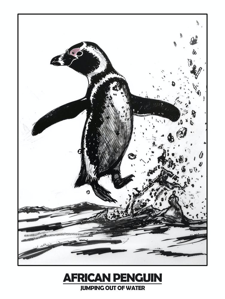 Penguin Jumping Out Of Water Poser 2