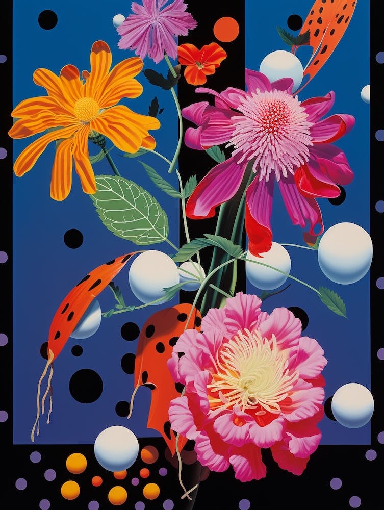 Floraison Surréaliste Fleur Rose 7 Peinture Florale