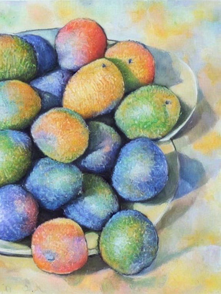 Golden Kiwi Vintage Sketch Fruit