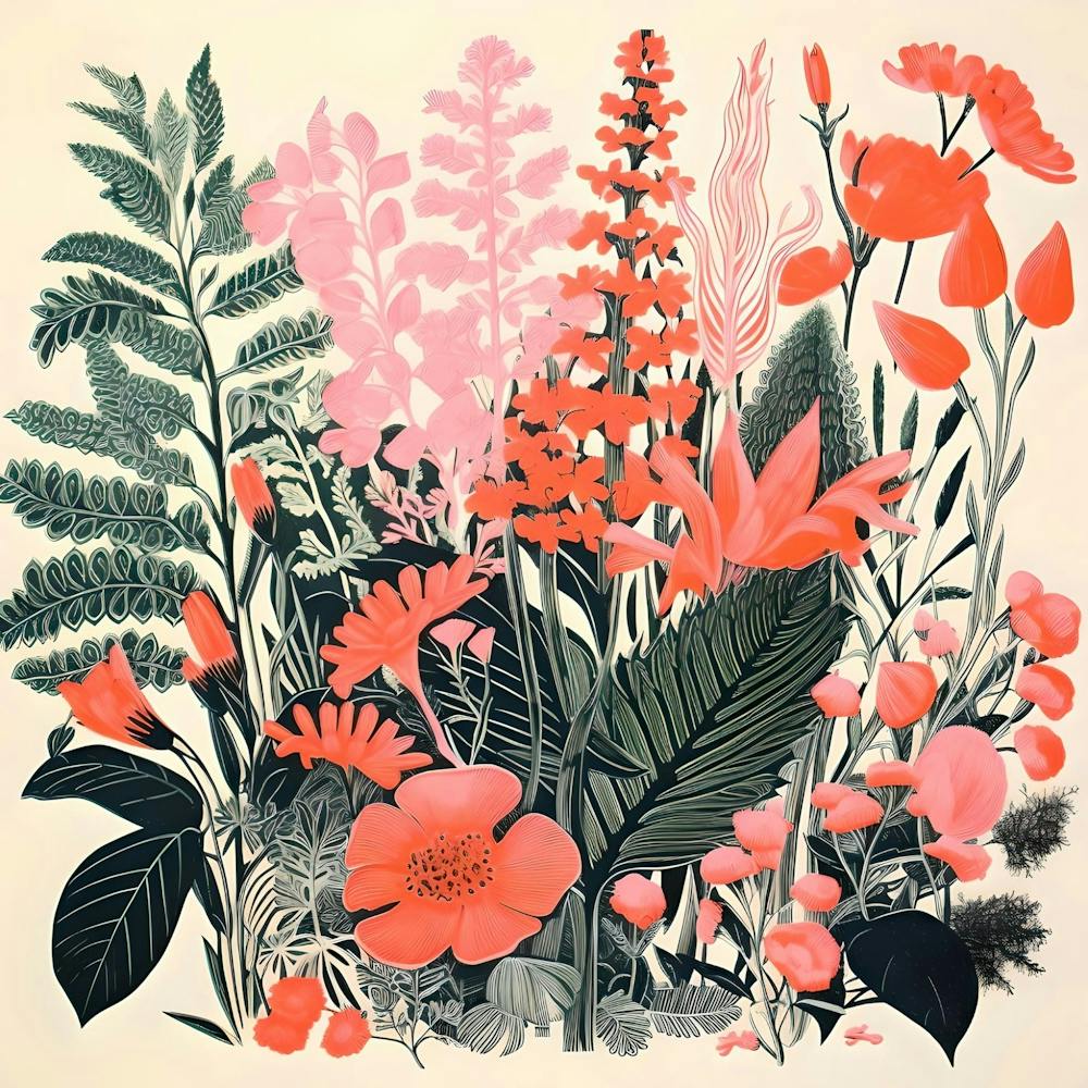 Abstract Floral Illustration