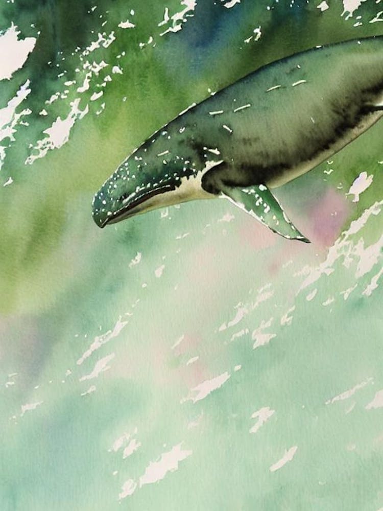 Humpback Whale Storybook Watercolour