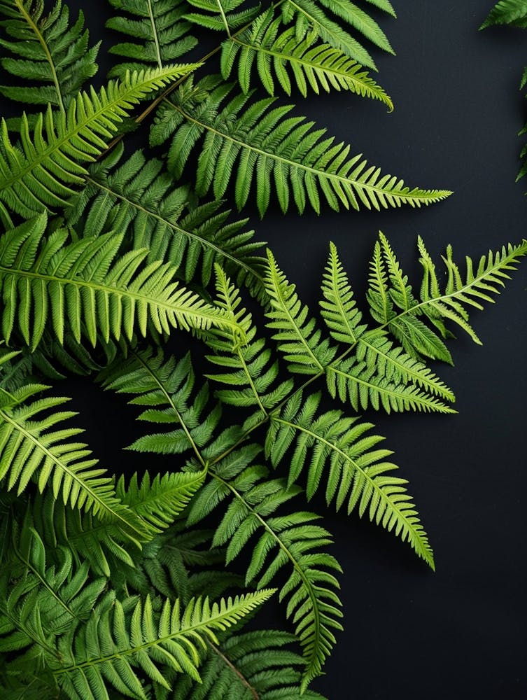 Pattern Poster Japanese Tassel Fern 3