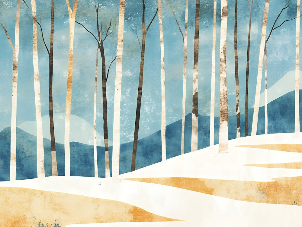 Birch Trees In Winter