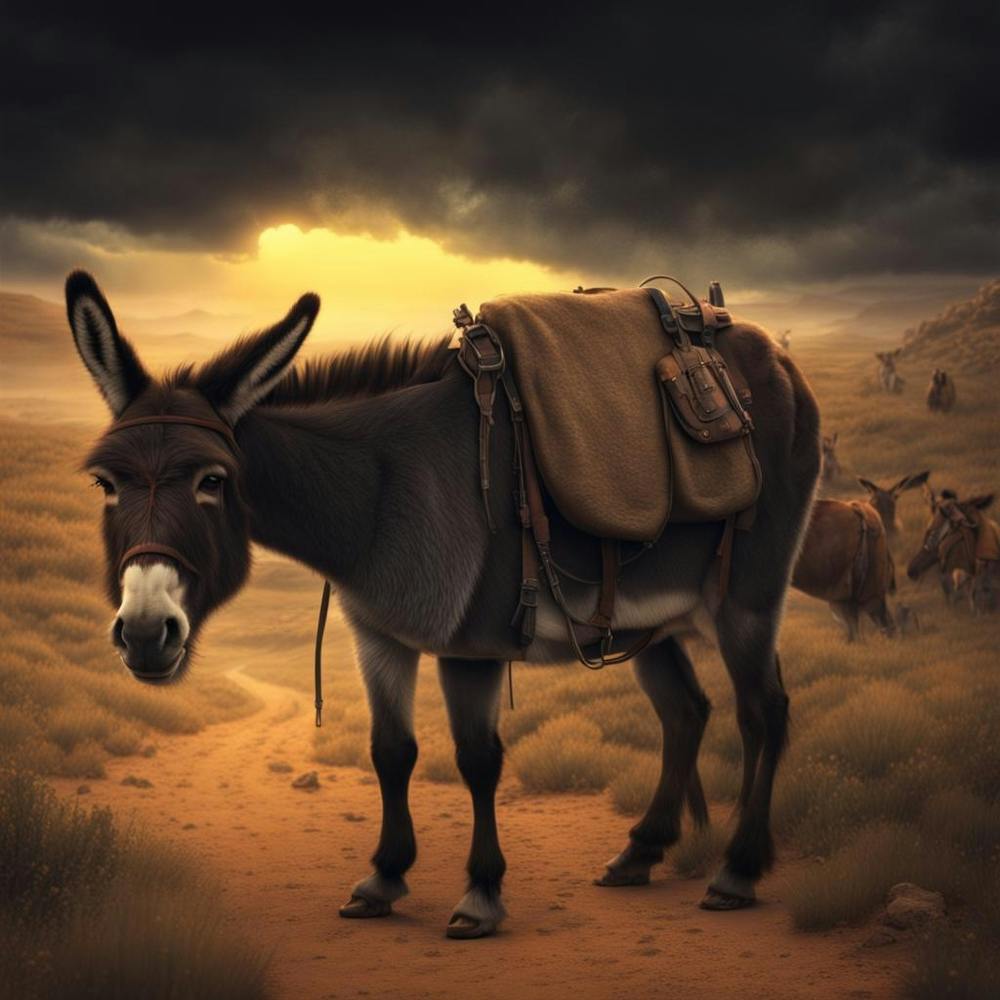 Donkey In The Desert