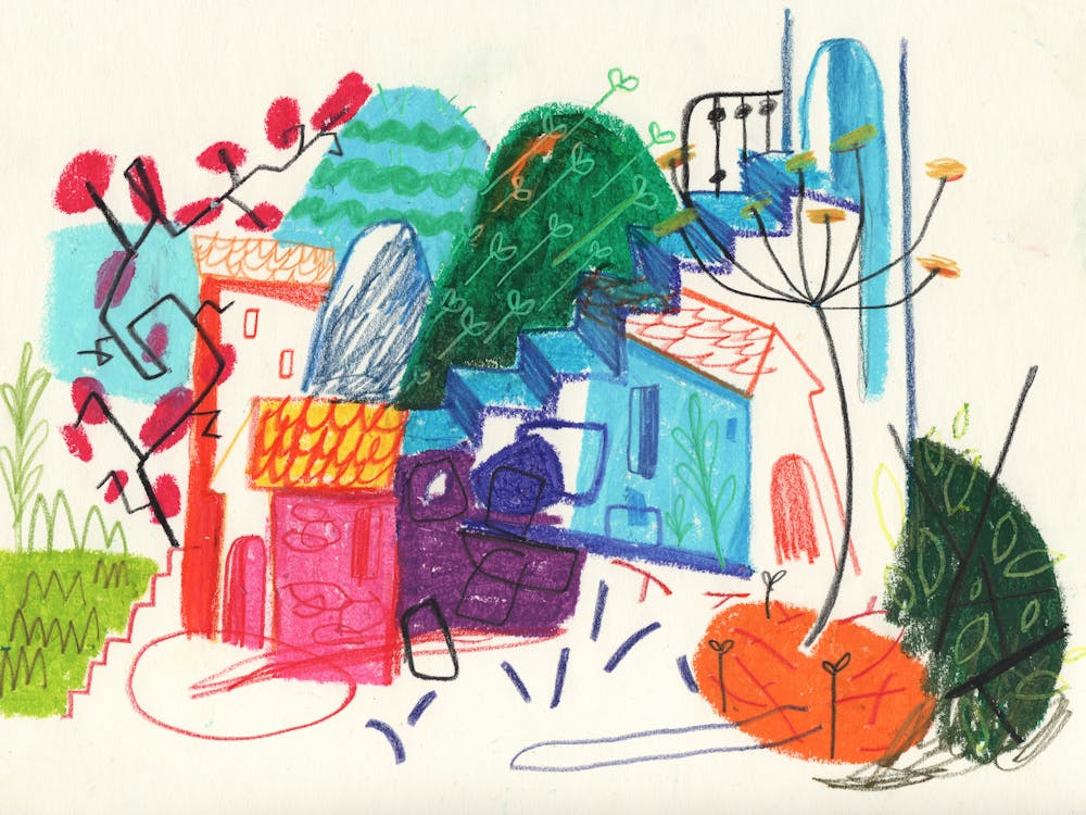 Cozy Summer Village In Bold Colours