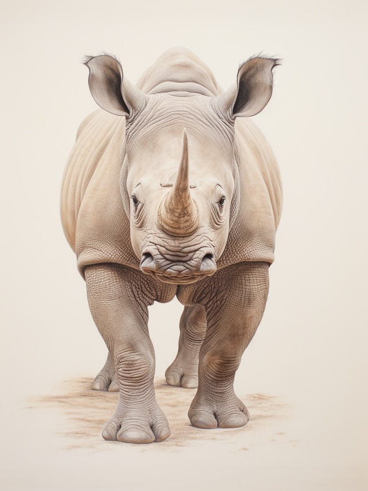 Detailed Rhino Illustration 1