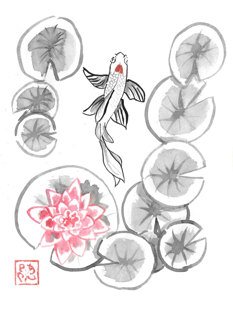 Nenuphars And Koi