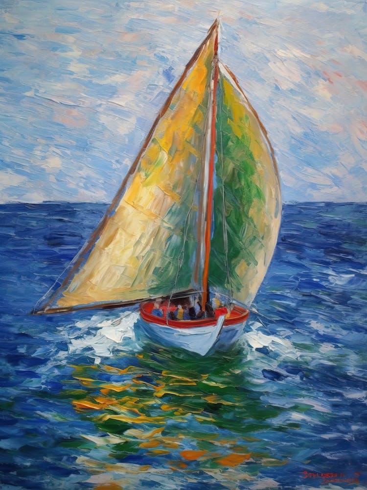Sailing In The Style Of Monet 1