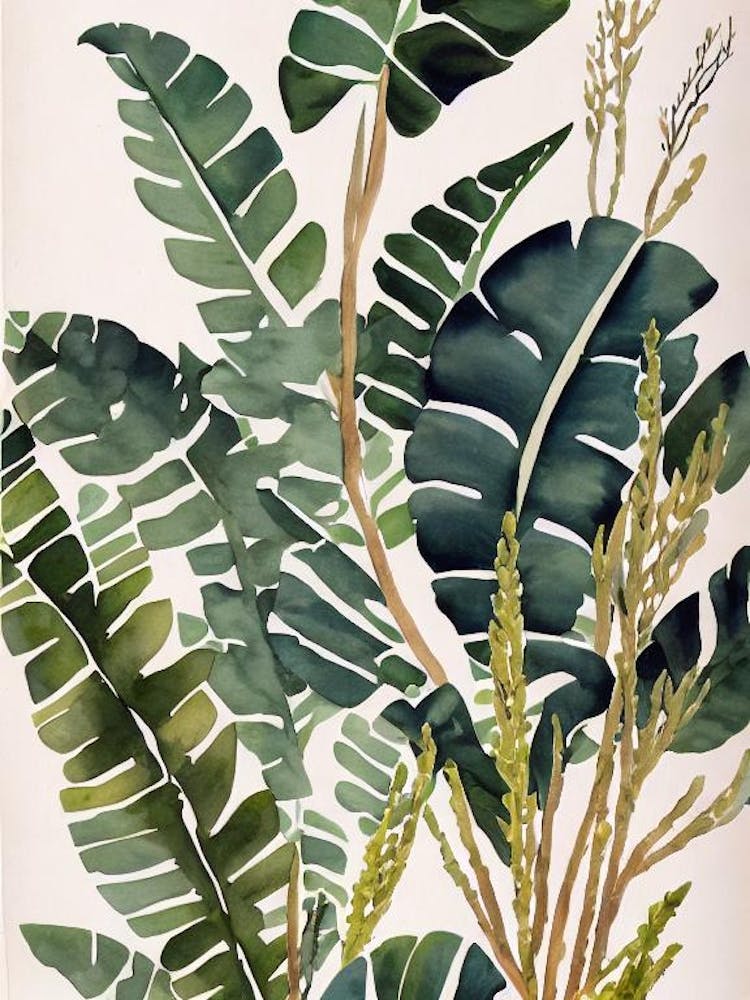 Acropora Spathulata Vintage Graphic Watercolour