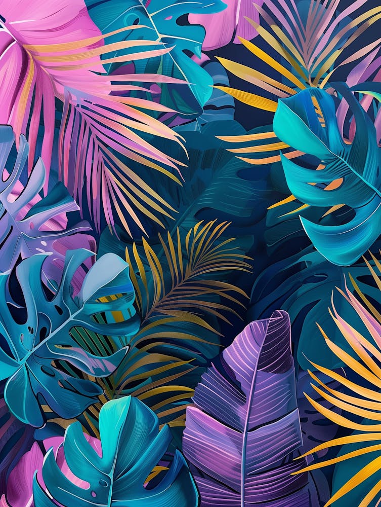 Feuilles Tropicales Motif Sans Couture