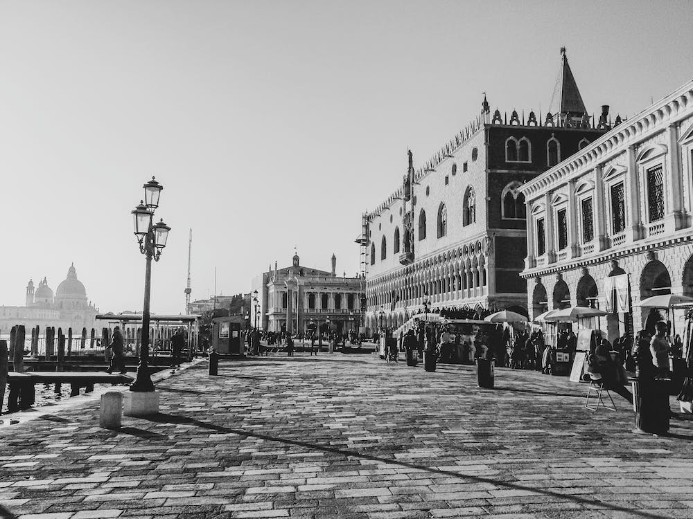 Venice Italy In Black And White 02