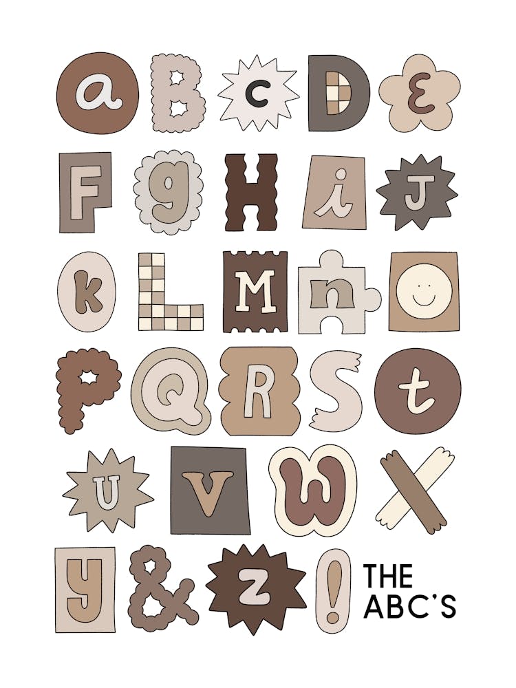 Kids ABCs Chart Neutral