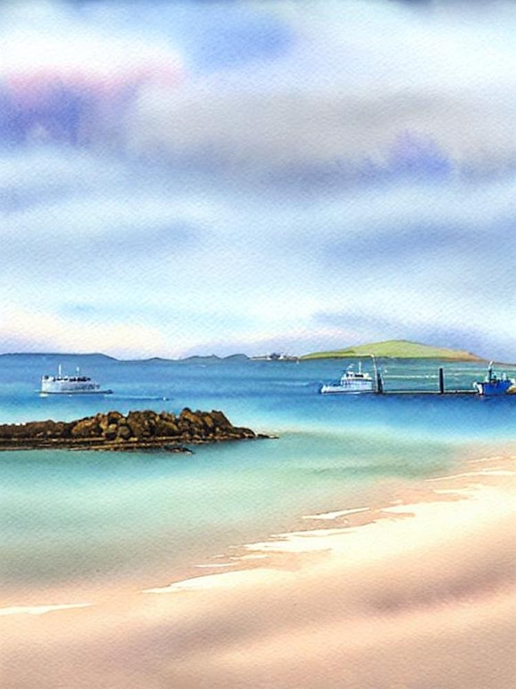 Cemaes Bay 2, Anglesey, Wales Watercolour