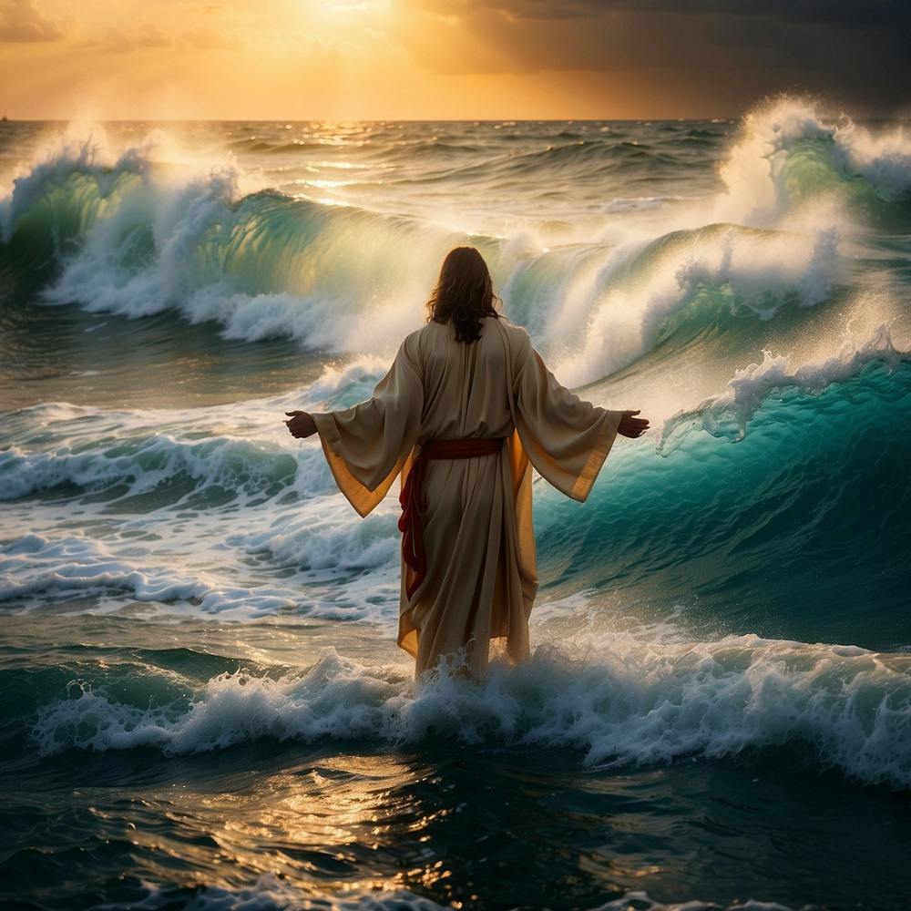 Jesus In The Ocean