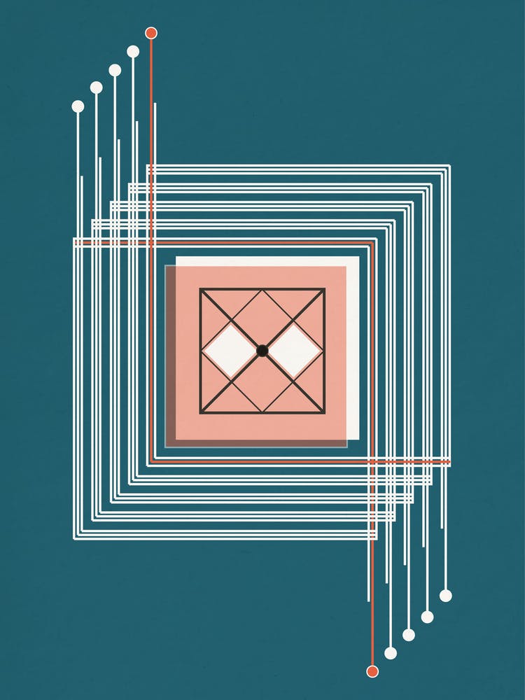 Tapisserie Bauhaus Bleue