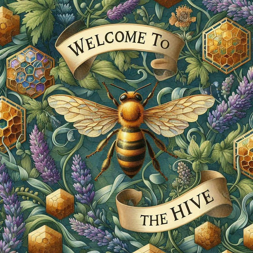 welcome to the hive bee print 