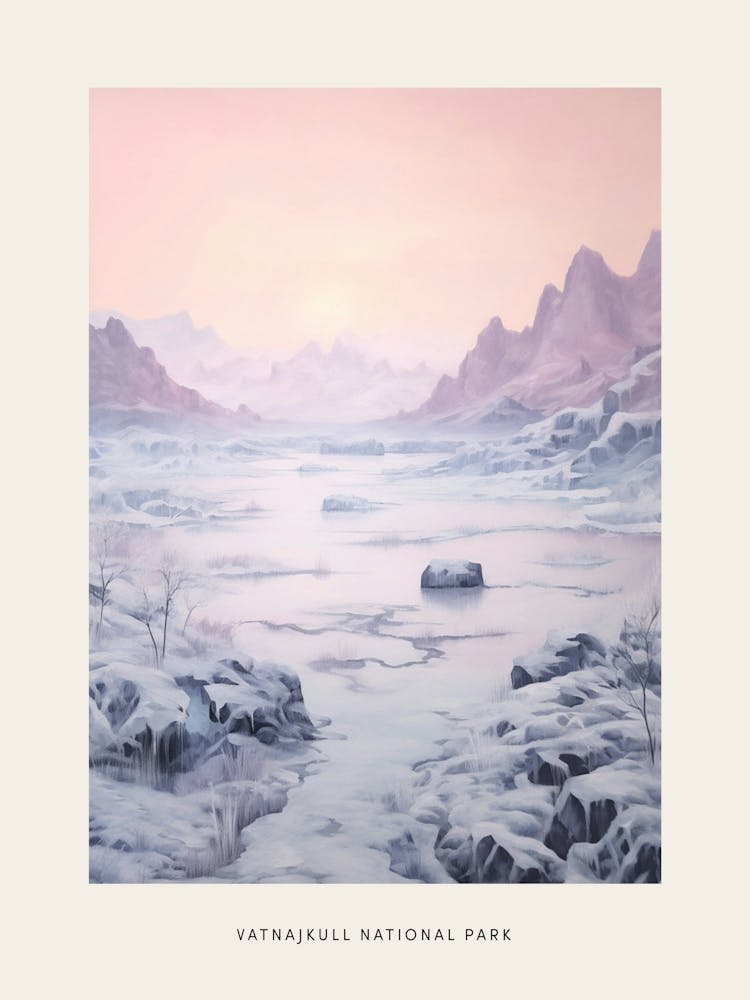 Dreamy Winter National Park Poster  Vatnajkull National Park Iceland 4
