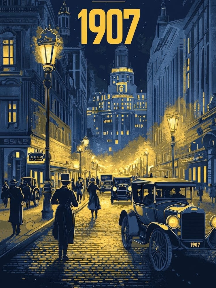 Aihrgdesign A Nostalgic Poster Of A Bustling 1907 City Street 9bb460d9 F8b0 4913 A42e F366e221c3f9 1