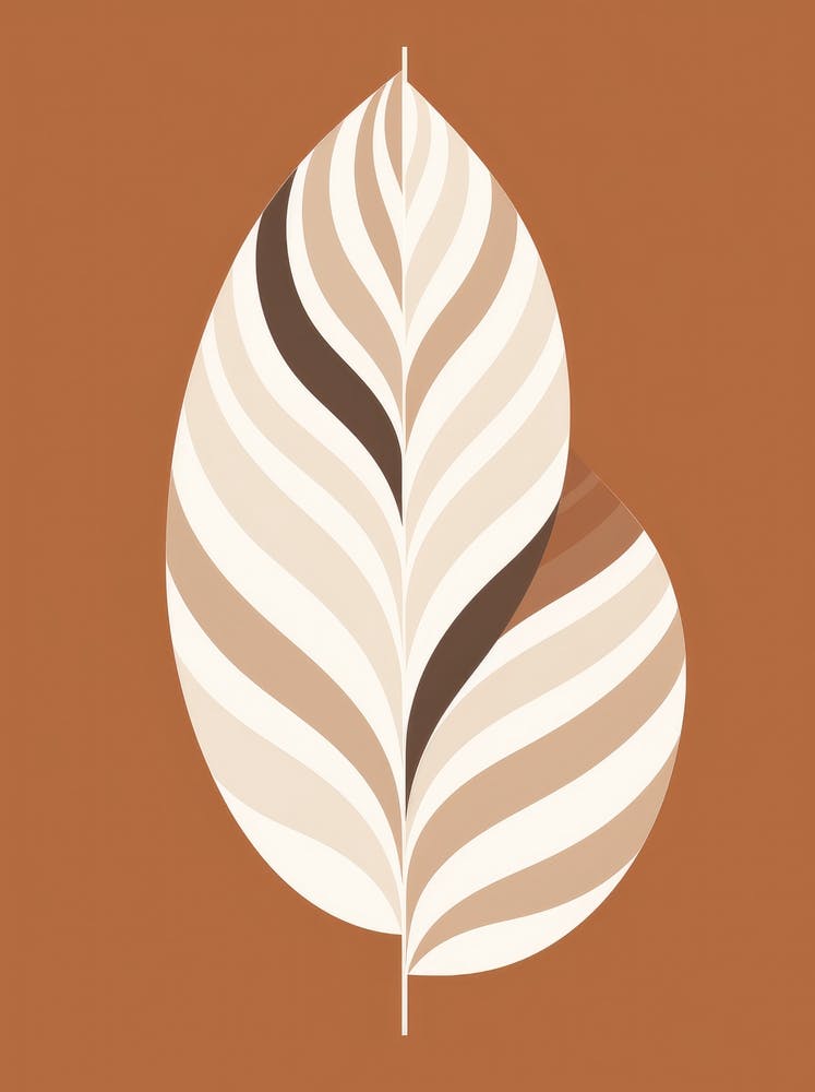 Leaf on orange