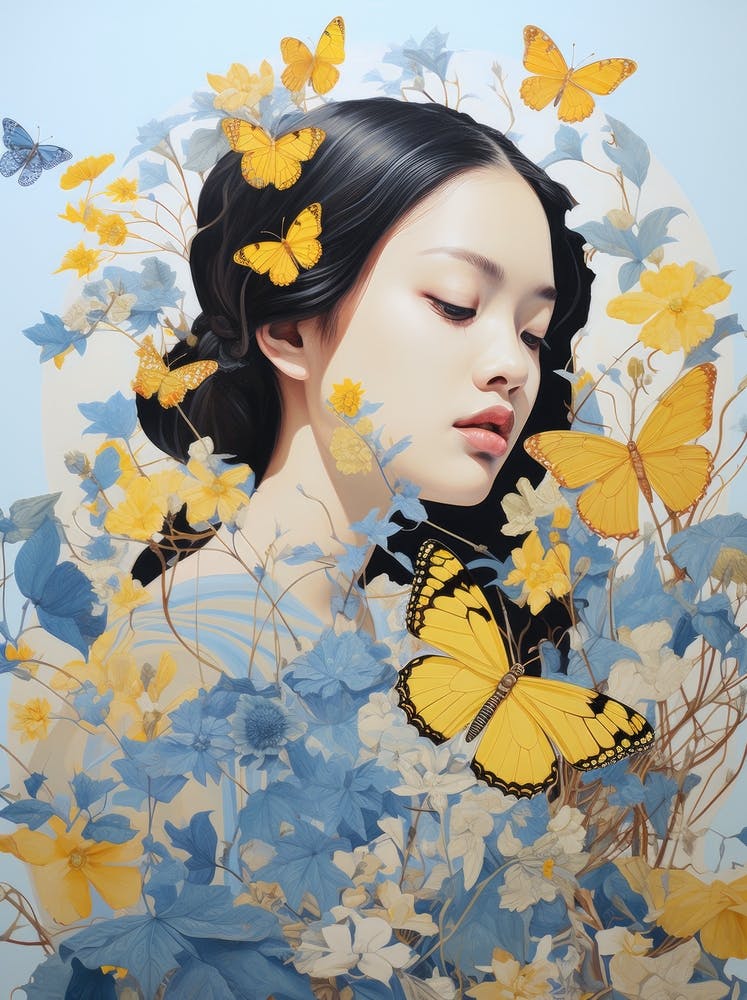 Woman With Butterflies